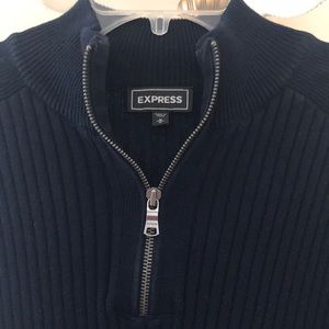 Express navy color quarter zip pullover